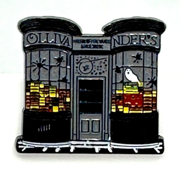 Harry Potter Ollivanders Wand Shop Enamel Pin Magical Backpack Hat Hedwig - Picture 1 of 7
